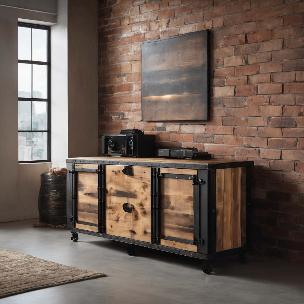 Modern Industrial Media Console