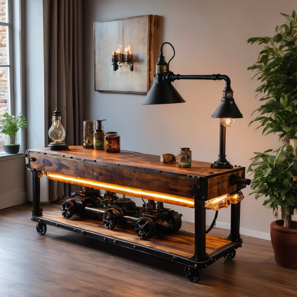 Industrial Bar Cart