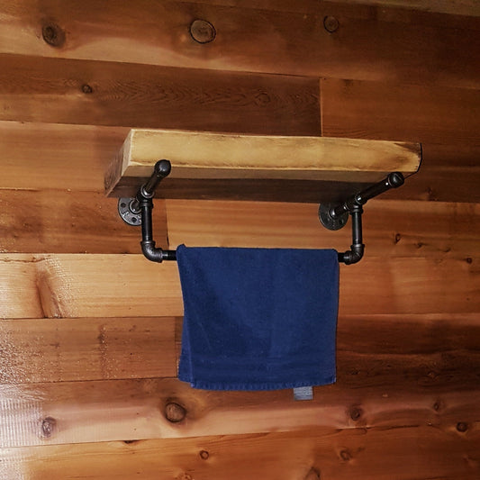 Handcrafted Wooden Towel Rack
