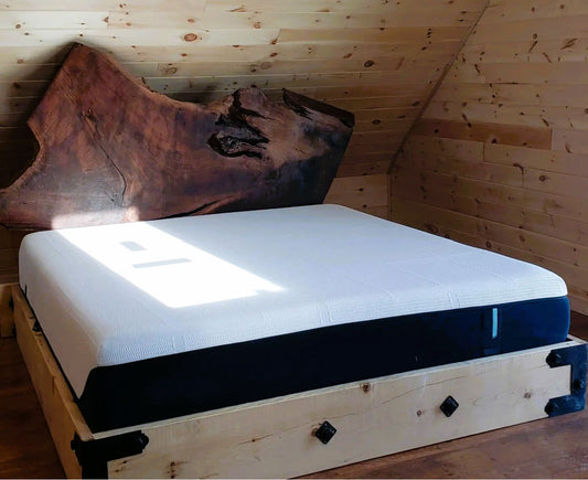 Live-Edge King Bed Frame